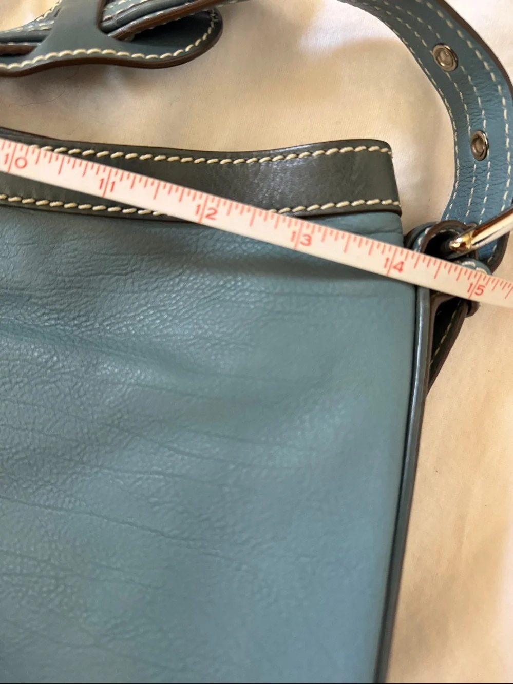NWOT Vintage Marc Jacobs Made in Italy Blue Leather Hobo Bag Push Lock Dustbag